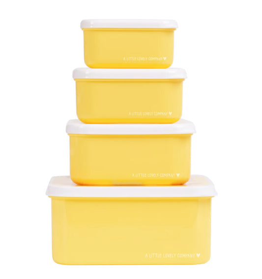 Caixas conj. 4 animais amarelo