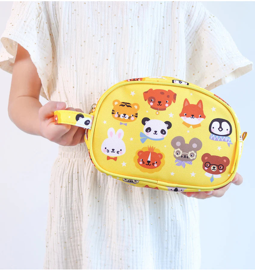 Necessaire animais amarelo