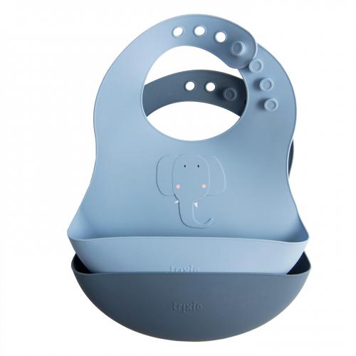 Babete silicone trixie conj. 2 - elefante