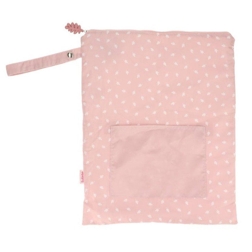 Bolsa impermeável folhas rosa