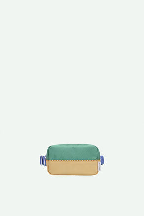 Bolsa cintura pequena metade amarelo/verde