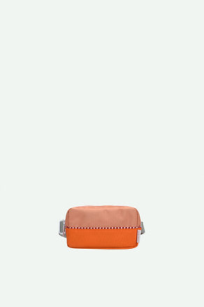 Bolsa cintura pequena metade laranja/coral