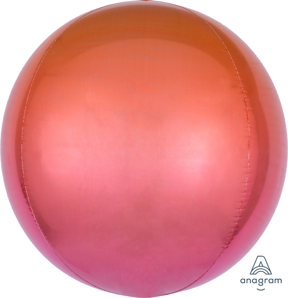 Balão globo encarnado e laranja