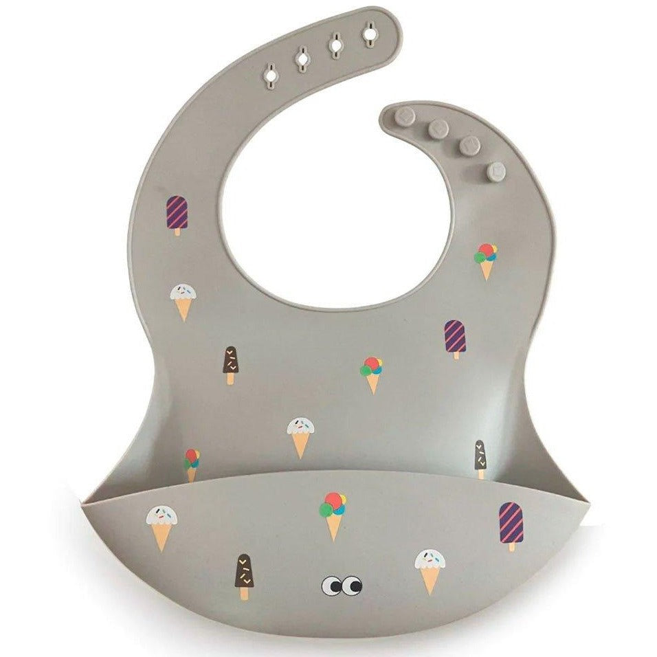 Babete silicone noui noui - ice cream grey