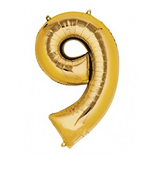Balão foil nº dourado mini