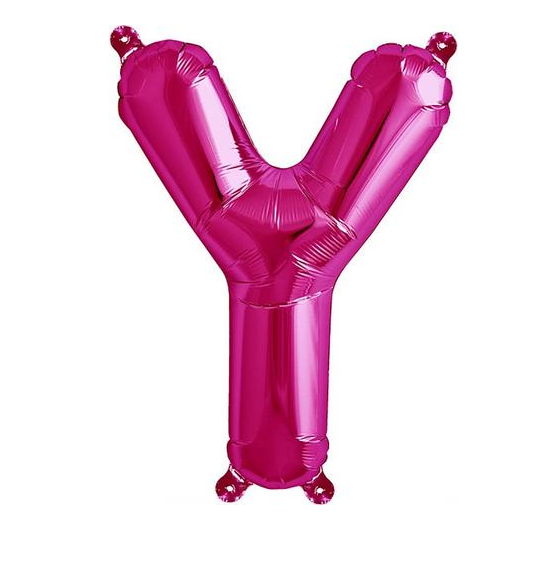 Balão foil letras rosa mini