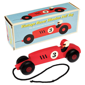 Brinquedo de puxar - carro de corrida vintage