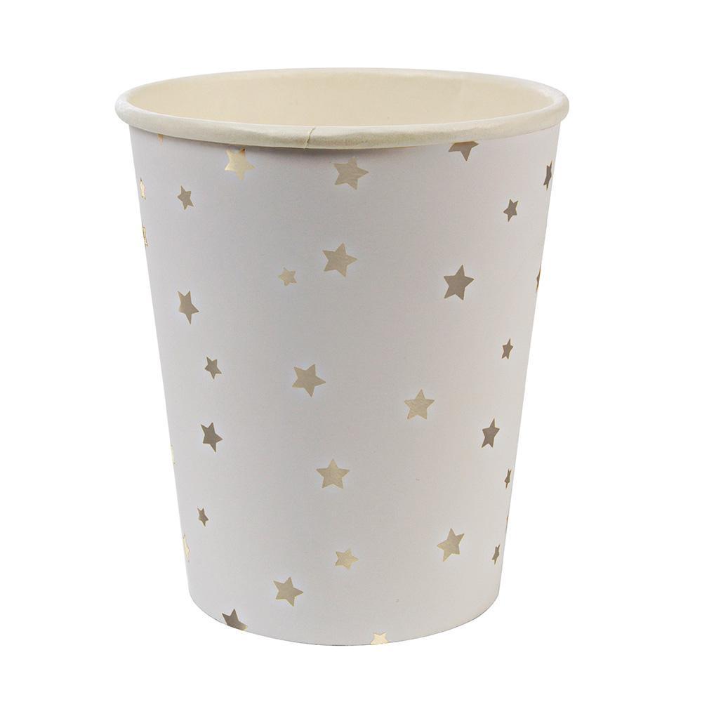 Copos estrelas prateadas