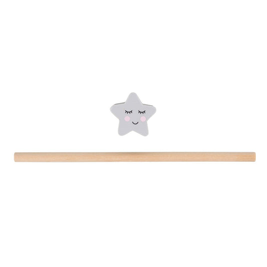 lápis de carvão com borracha estrela