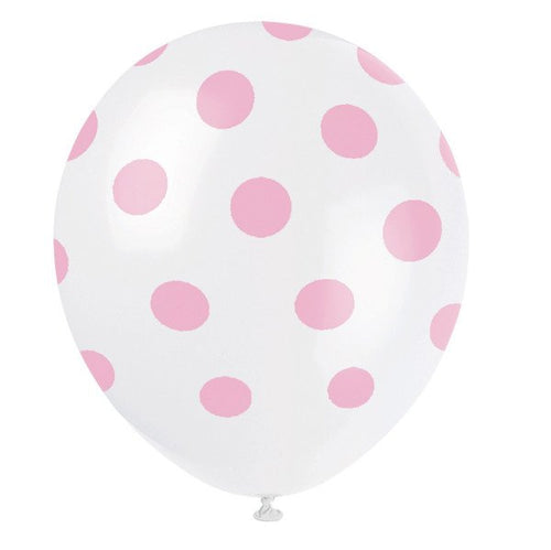 Balões brancos bolas rosa
