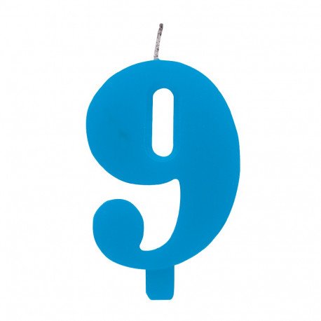 Velas número azul