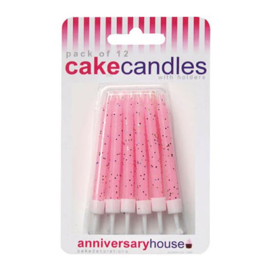 Velas rosa glitter