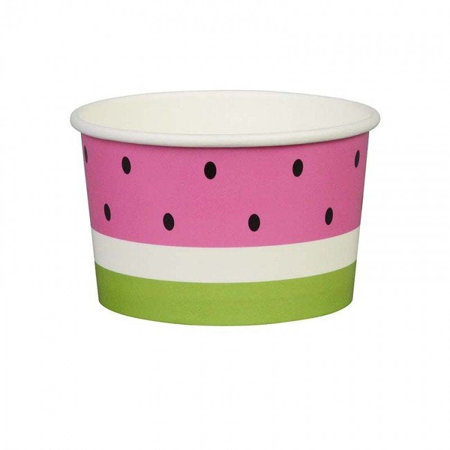 Copos de gelado melancia