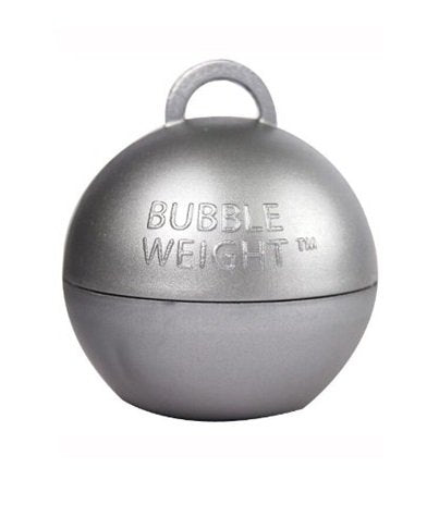 Peso balão prateado