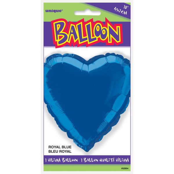 Balão foil coração azul escuro
