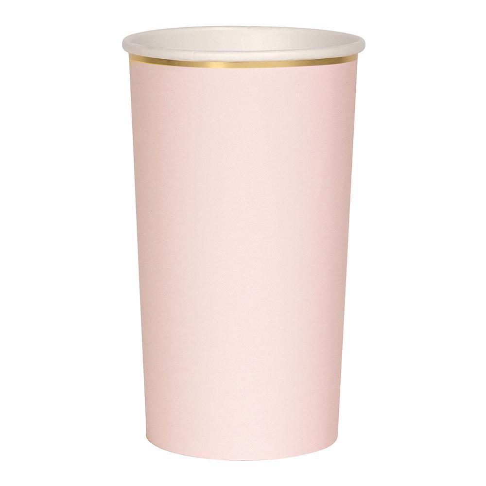 Copos rosa pastel grandes