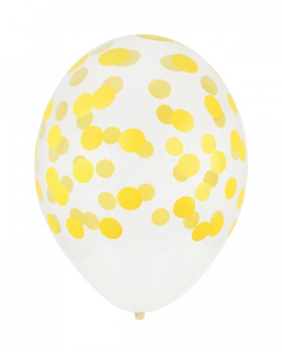 Balões impressos confetti amarelos