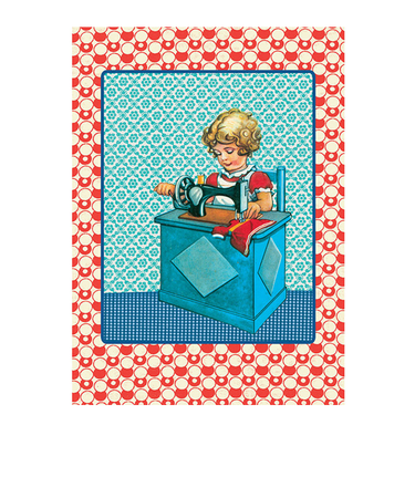 postal vintage costura
