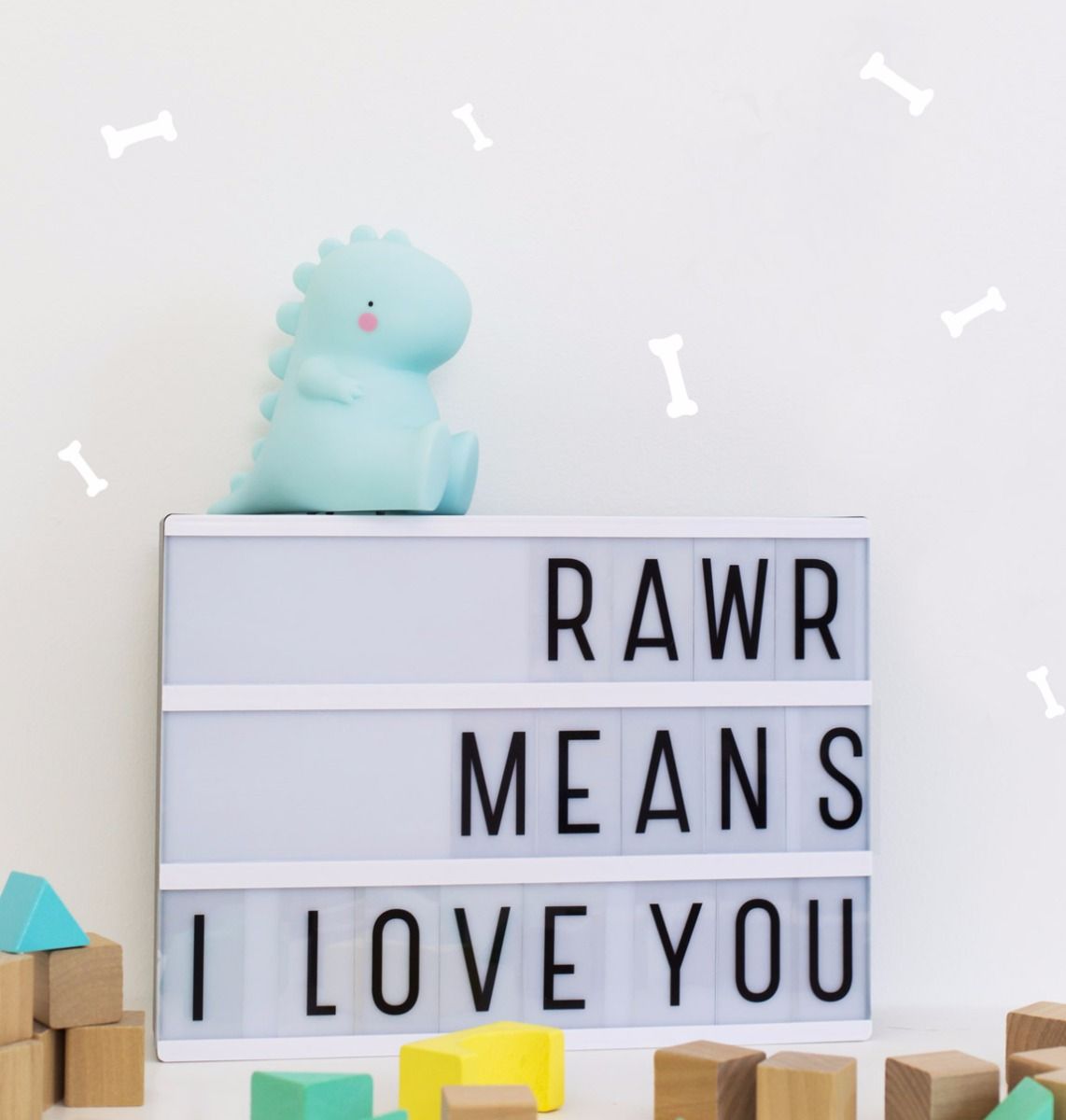Luz presença t-rex azul
