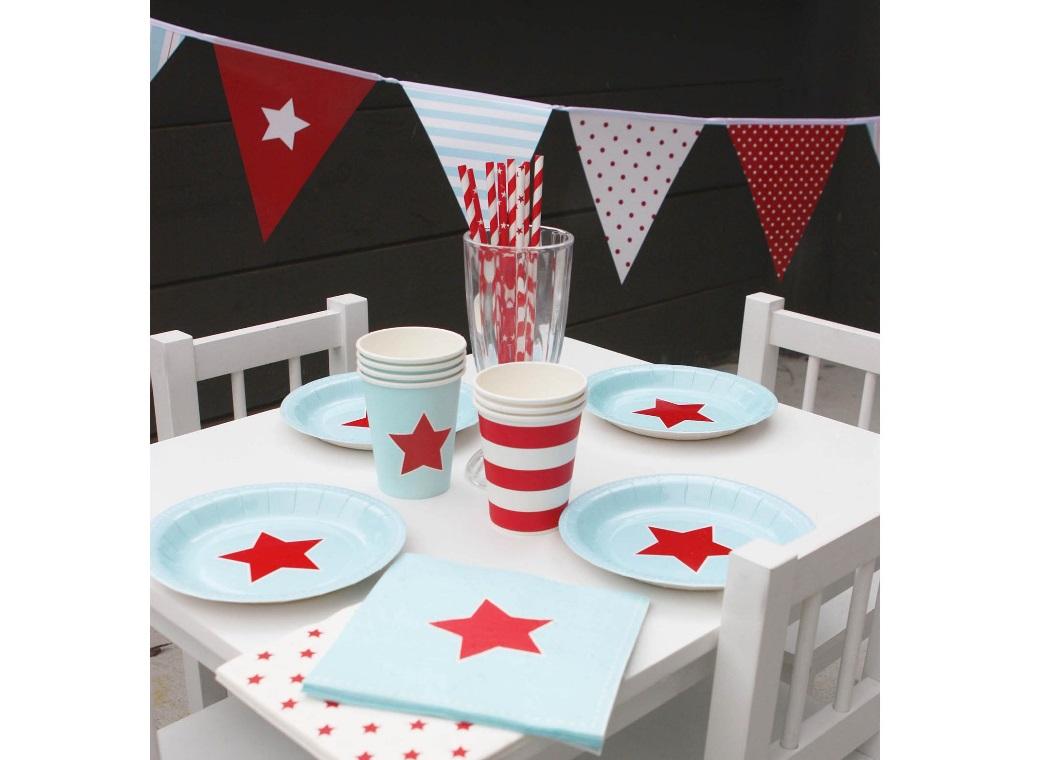 Grinalda bandeiras azuis & encarnadas