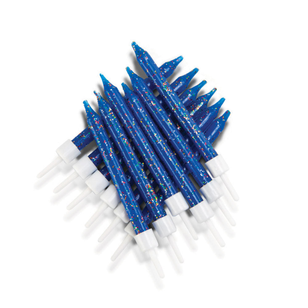 Velas azul escuro glitter