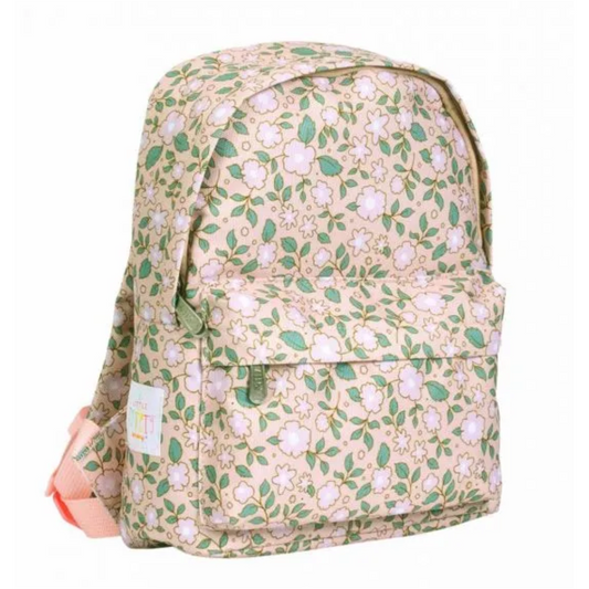 Mini mochila flores rosa