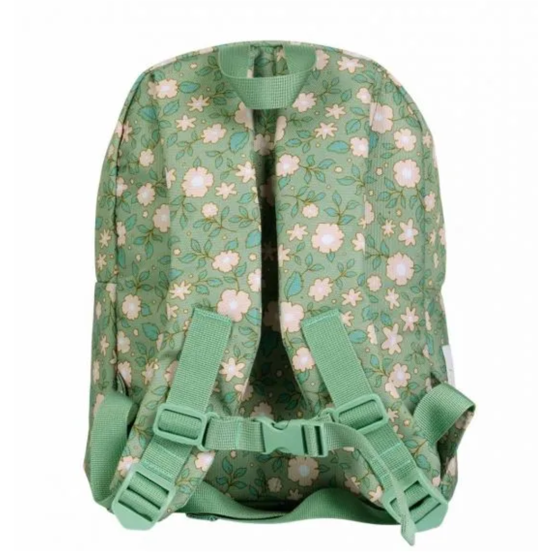 Mini mochila flores verde