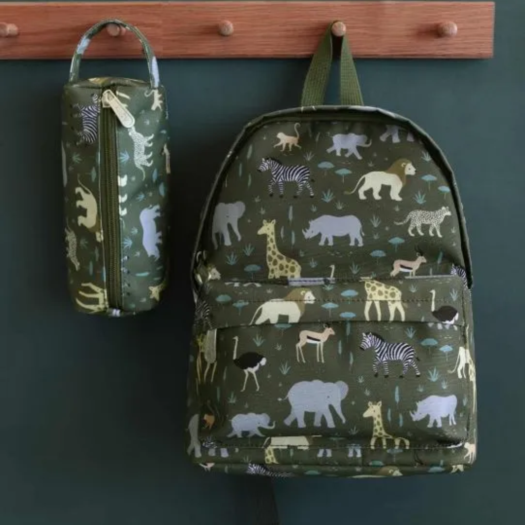 Mini mochila animais savana