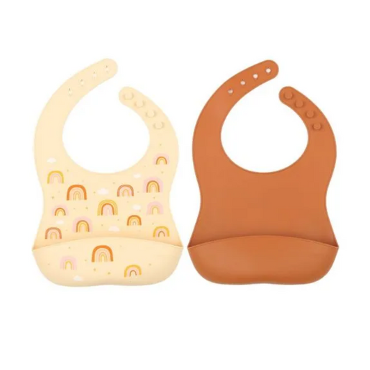 Babete silicone conj. 2 - arco íris