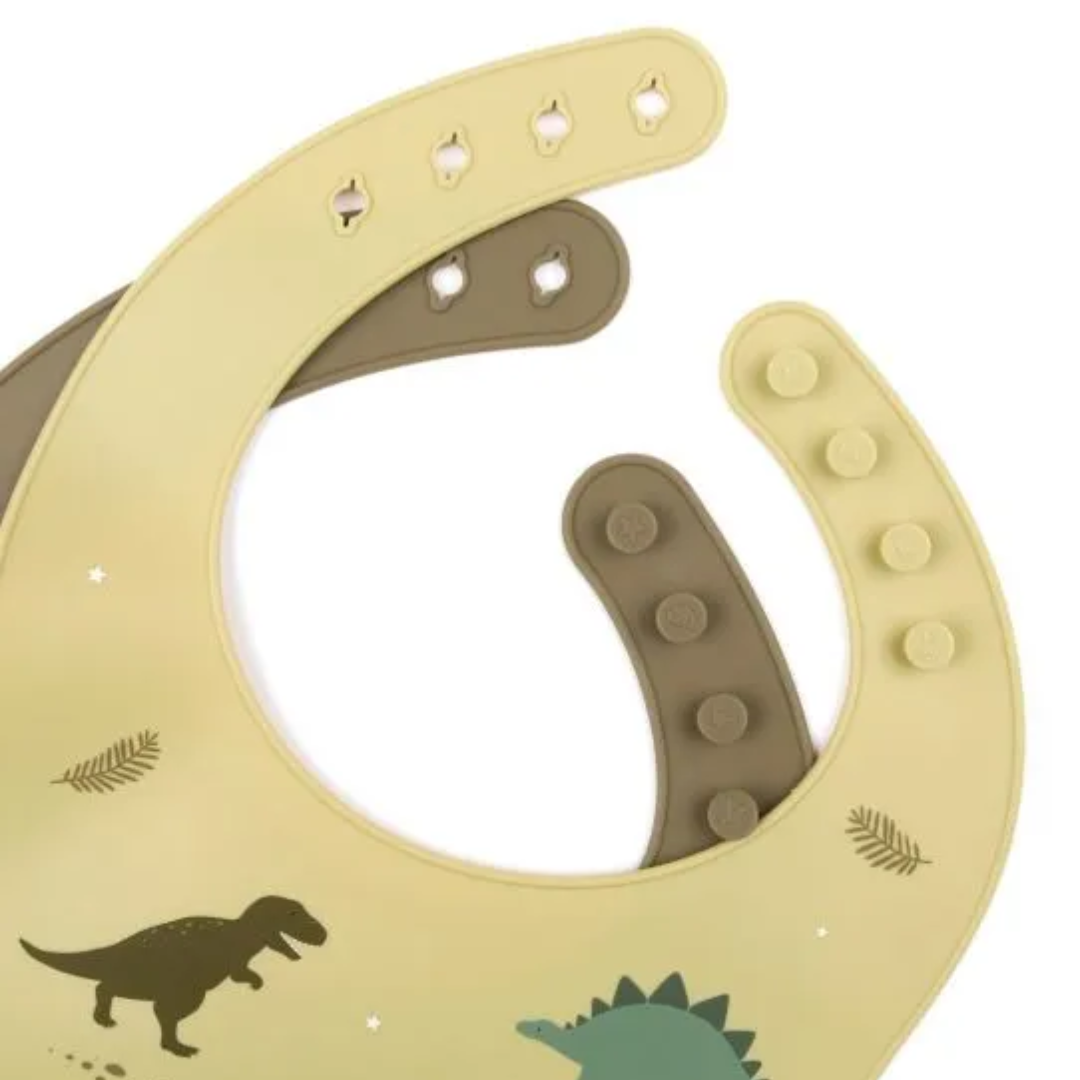 Babete silicone conj. 2 - dinossauros
