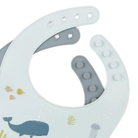 Babete silicone conj. 2 - baleias