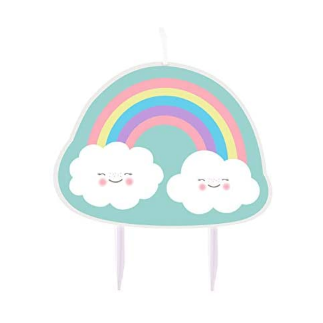 Vela arco-íris e nuvens