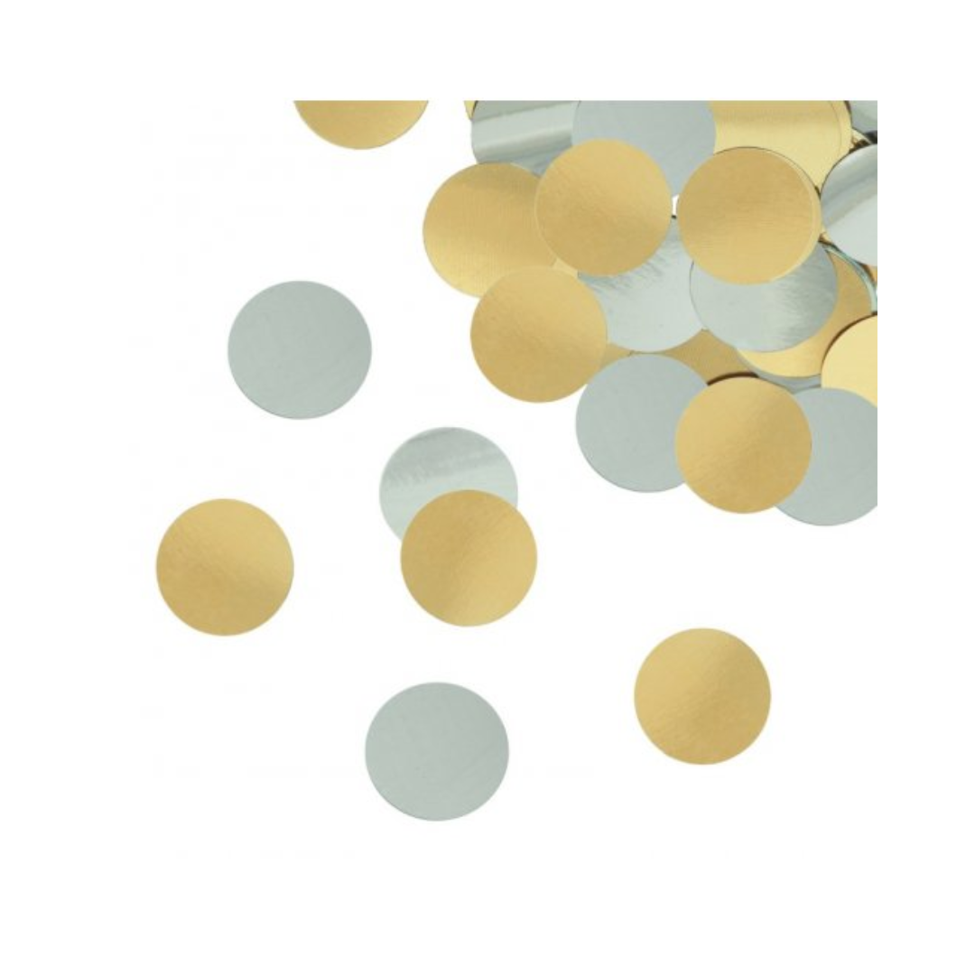 Confettis - dourado e prateado