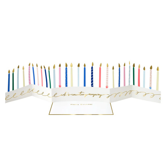 Cartão aniversário velas