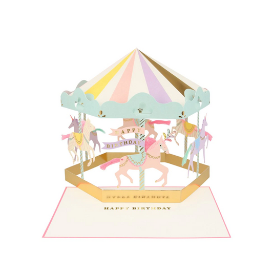 Cartão aniversário carrossel