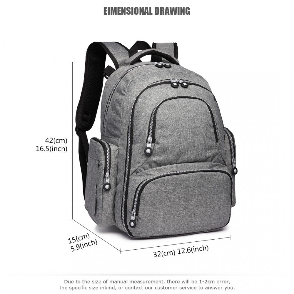Mochila maternidade cinzenta