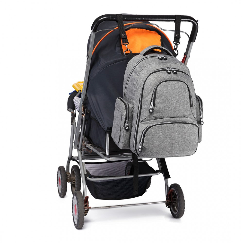 Mochila maternidade cinzenta