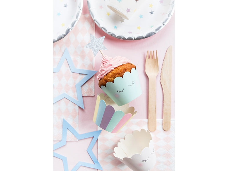 Formas cupcakes olhos fechados