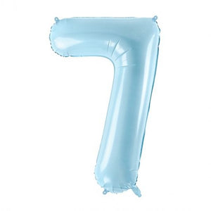 Balão grande número - azul pastel