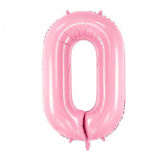 Balão grande número - rosa pastel