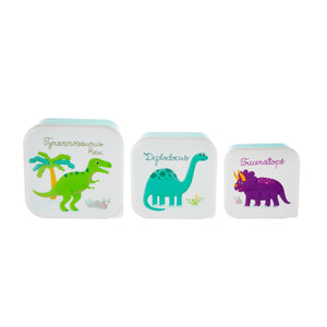caixas conj. 3 dinossauros coloridos
