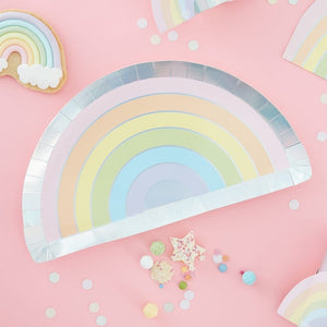 Pratos arco-íris - tons pastel