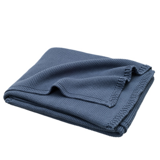 Manta algodão azul escuro