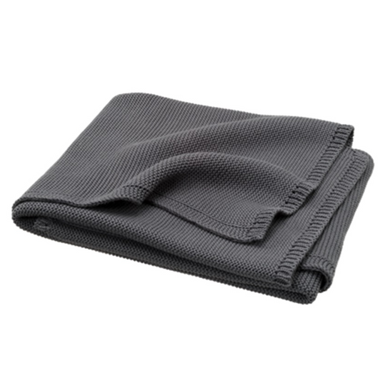 Manta algodão cinzento escuro