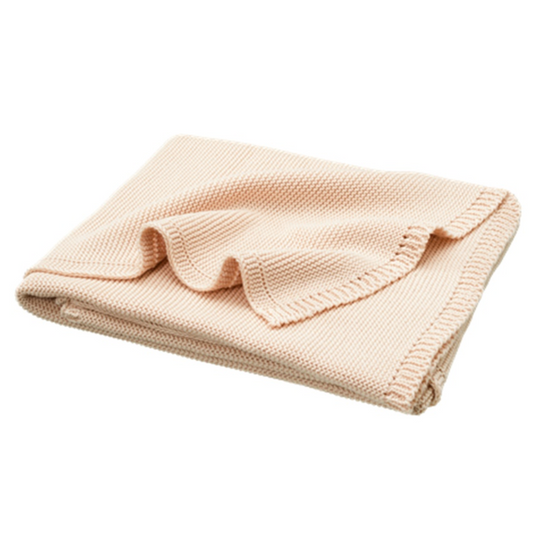 Manta algodão rosa pastel