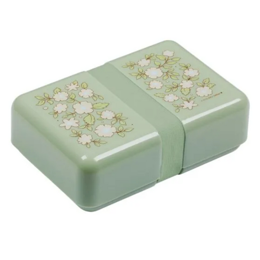 Caixa rectângular flores verde