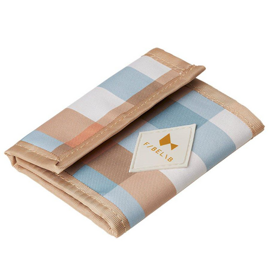 Carteira xadrez azul