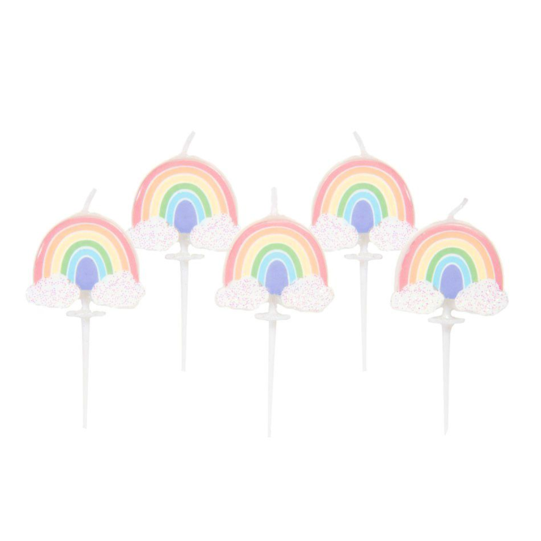 Velas arco íris pastel