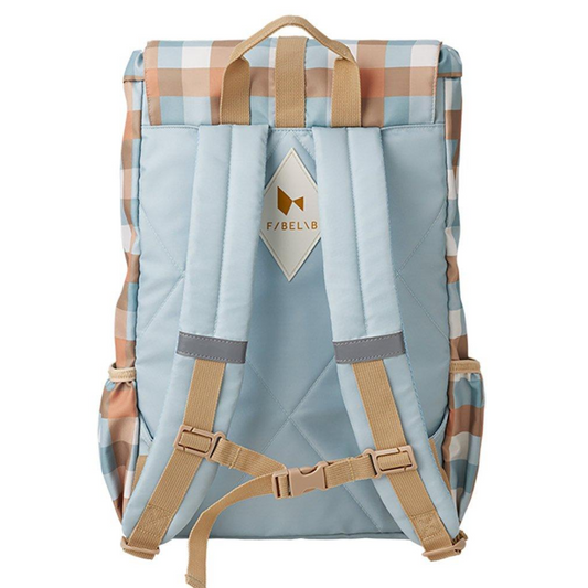 Mochila escolar grande xadrez