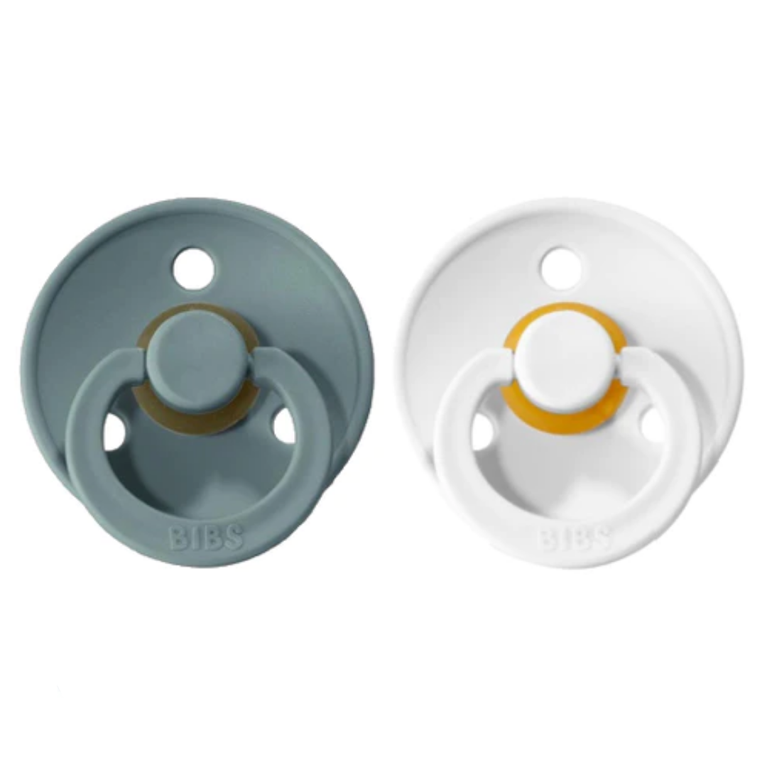 Conj. 2 chuchas BIBS® white/ island sea